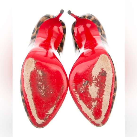 ❤️✨RARE✨ Christian Louboutin patent cheetah print with HEART pumps❤️ Size 39.5 - Picture 5 of 5